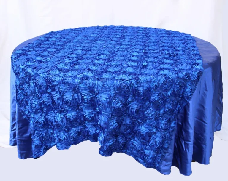 BLUE ROSETTE TABLE COVER