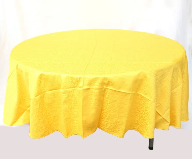 YELLOW DAMASK TABLE COVER